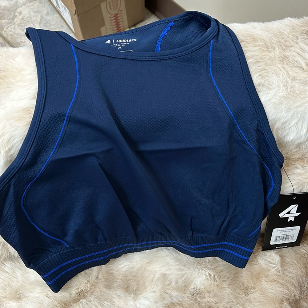 Seamless sports bra size xl midnight blue